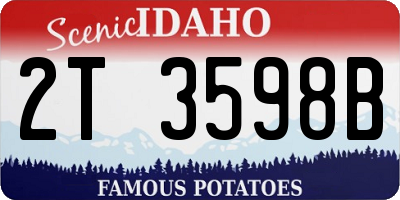 ID license plate 2T3598B