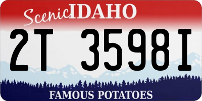 ID license plate 2T3598I