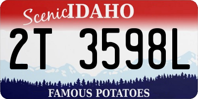 ID license plate 2T3598L