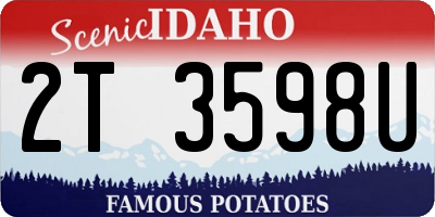 ID license plate 2T3598U