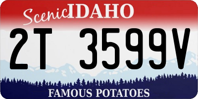 ID license plate 2T3599V