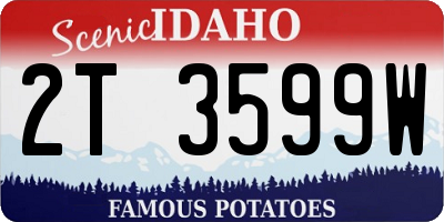 ID license plate 2T3599W