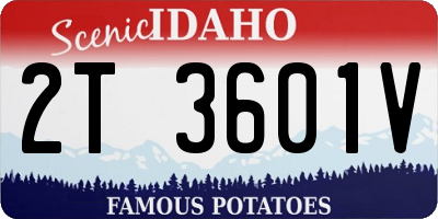 ID license plate 2T3601V