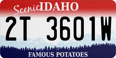 ID license plate 2T3601W