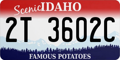 ID license plate 2T3602C