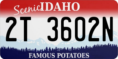 ID license plate 2T3602N