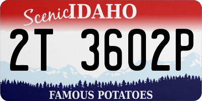ID license plate 2T3602P