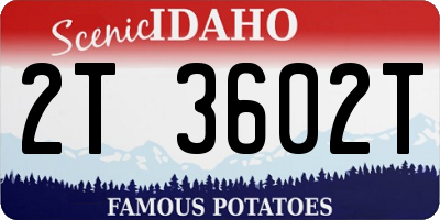 ID license plate 2T3602T