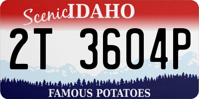ID license plate 2T3604P