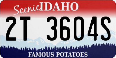 ID license plate 2T3604S