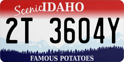 ID license plate 2T3604Y