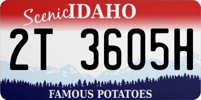 ID license plate 2T3605H