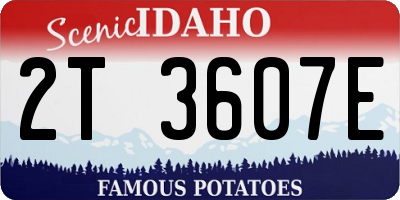 ID license plate 2T3607E