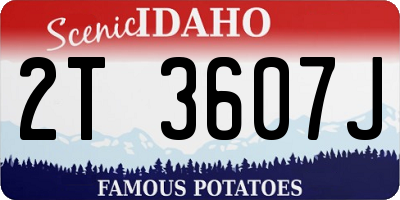 ID license plate 2T3607J