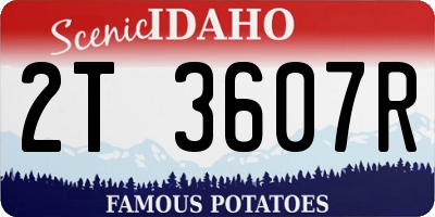 ID license plate 2T3607R