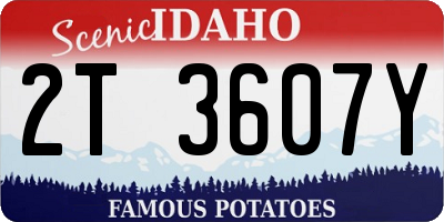 ID license plate 2T3607Y