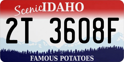 ID license plate 2T3608F