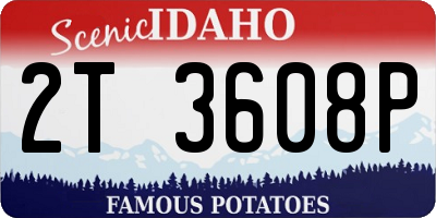 ID license plate 2T3608P