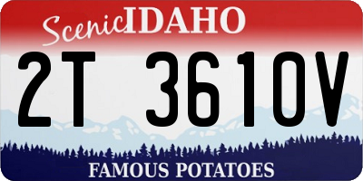 ID license plate 2T3610V