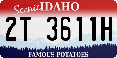 ID license plate 2T3611H