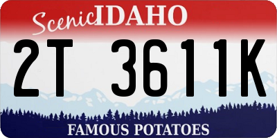 ID license plate 2T3611K