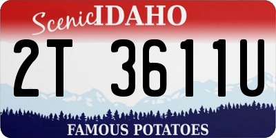ID license plate 2T3611U