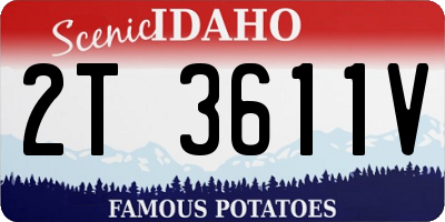 ID license plate 2T3611V
