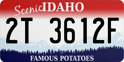 ID license plate 2T3612F