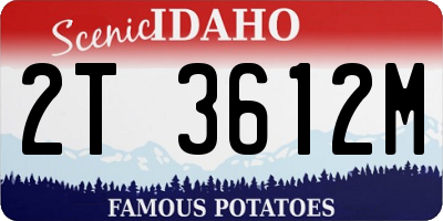ID license plate 2T3612M