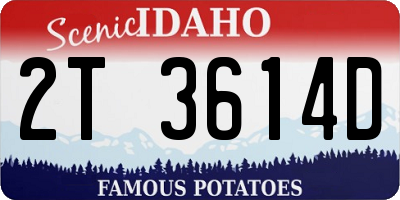ID license plate 2T3614D