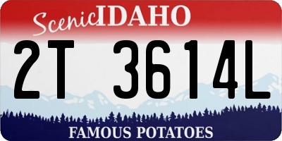 ID license plate 2T3614L