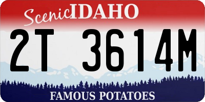ID license plate 2T3614M