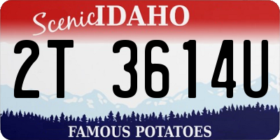 ID license plate 2T3614U
