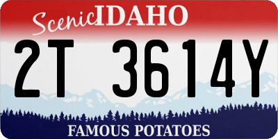 ID license plate 2T3614Y