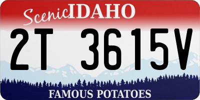 ID license plate 2T3615V