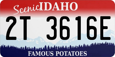 ID license plate 2T3616E