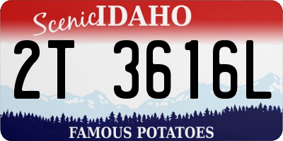 ID license plate 2T3616L