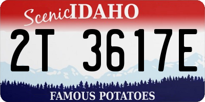 ID license plate 2T3617E
