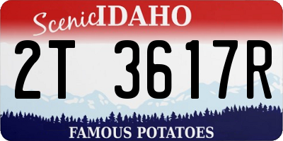 ID license plate 2T3617R