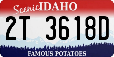 ID license plate 2T3618D