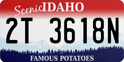 ID license plate 2T3618N