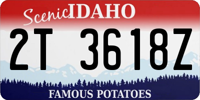 ID license plate 2T3618Z