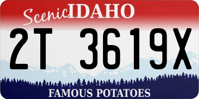 ID license plate 2T3619X