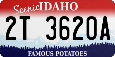 ID license plate 2T3620A