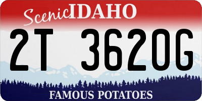 ID license plate 2T3620G