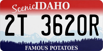 ID license plate 2T3620R