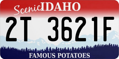 ID license plate 2T3621F