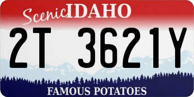 ID license plate 2T3621Y