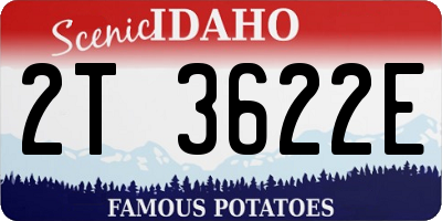 ID license plate 2T3622E