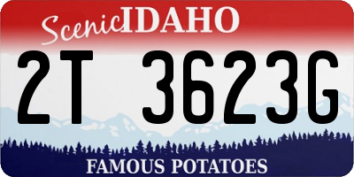 ID license plate 2T3623G